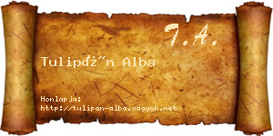Tulipán Alba névjegykártya